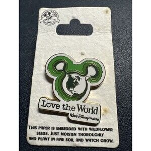NWT Disney Love The World Pin 2009 Collectible Limited Edition White Green